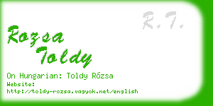 rozsa toldy business card
